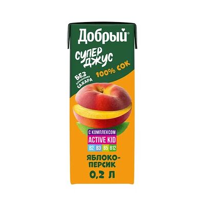 Сок Добрый Персик-яблоко в Съешь котлетку по цене 65 ₽