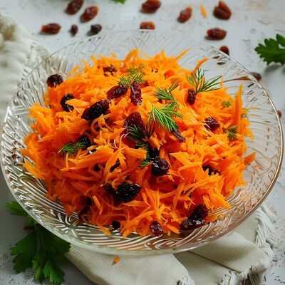 Морковь с изюмом в Море обедов по цене 80 ₽