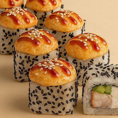 Запеченный ролл с угрем в Hakuna Matata по цене 439 ₽