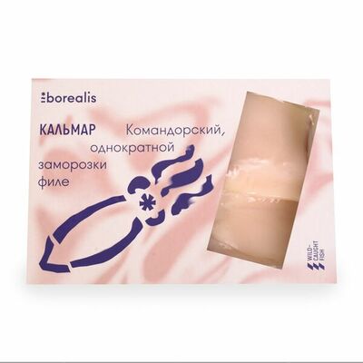 Кальмар Borealis Командорский филе без кожи 0,5кг в Азбука Вкуса Экспресс Меню по цене 367 ₽