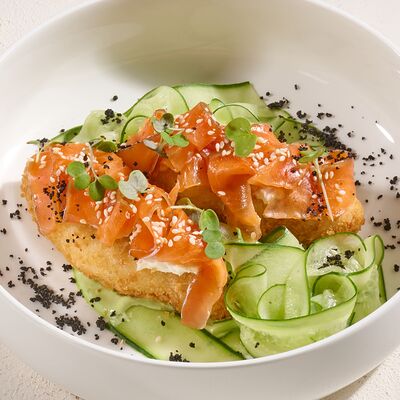 Аранчини с лососем и ранчем из авокадов Olivas по цене 789 ₽