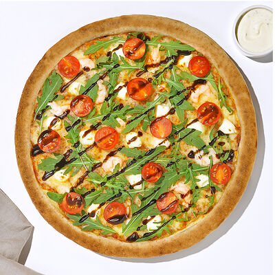 Пицца с креветками в Много лосося по цене 580