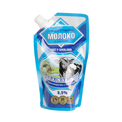 Молоко сгущенное Алексеевское 8,5% с сахаром дой-пак Бзмж в Азбука Вкуса Экспресс Меню по цене 104 ₽