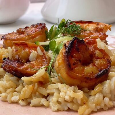 Креветки с бурым рисомв Первая ППШНАЯ по цене 580 ₽