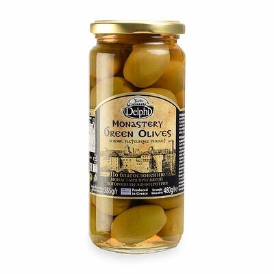 Оливки с косточкой в рассоле Монастырские Delphi Греция в Азбука Вкуса Экспресс Меню по цене 458 ₽