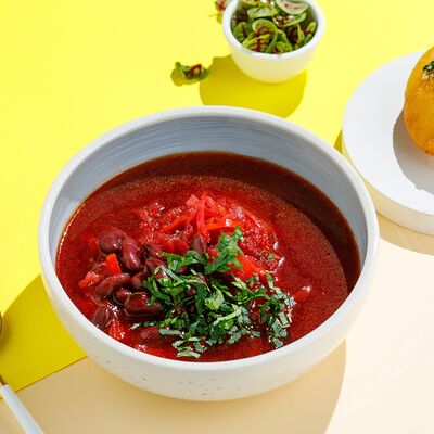 Борщ постный в Баклажан в ТЦ 