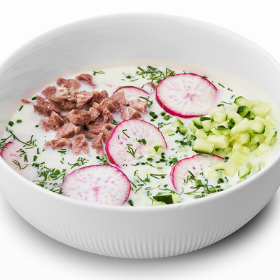 Окрошка на кефире с говядиной в Mojo по цене 390