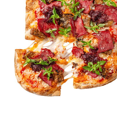 С пастрами из говядины и сладким луком в Zotman Pizza по цене 990 ₽