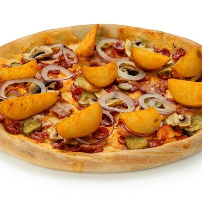 Пицца Дачная-удачная с сырным бортиком в Сырный Бортик! по цене 1485 ₽