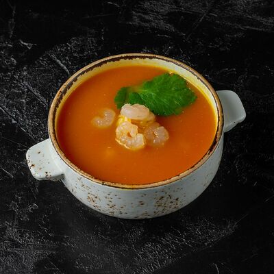 Суп тыквенный с креветкой в Sushi House по цене 420 ₽