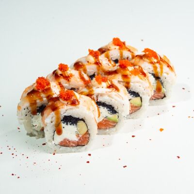 В креветке с чёрной икрой тобико в ЁБИСАН по цене 1259 ₽