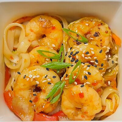 Вок Лапша с креветками в Кимура Суши & Поке по цене 750 ₽