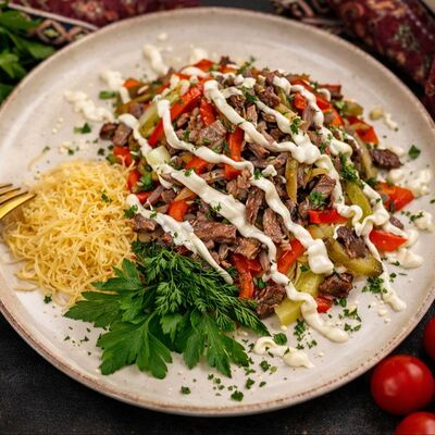 Салат с языком в 17 шампуров по цене 645 ₽