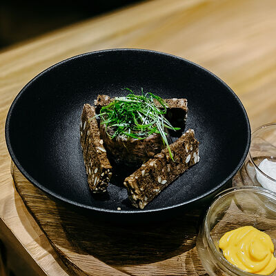 Холодец говяжий с хреном и горчицей в Picasso по цене 760 ₽