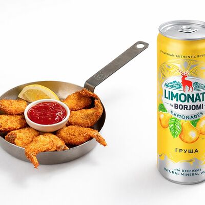 Креветки темпура и Borjomi Limonati в Ocean Basket по цене 6780 ₸