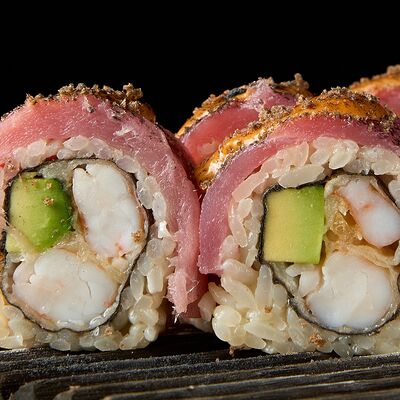 Тунец и темпурная креветка, том-ямв Полтора тигра по цене 1130