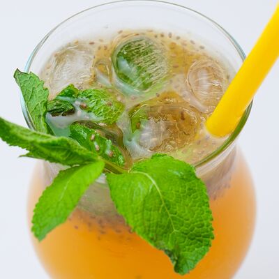 Лимонад Манго-маракуйя с джус болламив Cafeshion по цене 340 ₽