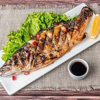 Сибас на гриле с овощами в Трактир Тбилиси