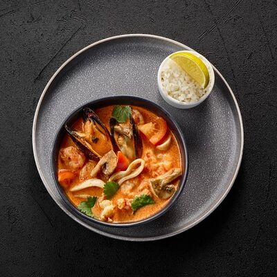 Том ям с морепродуктами и рисом в Stories по цене 599 ₽
