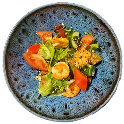 Тёплый салат с креветками и баклажанамив Пицца для друзей по цене 854 ₽