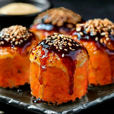 Вулкан запеченный с крабом в Суши мастер по цене 673 ₽