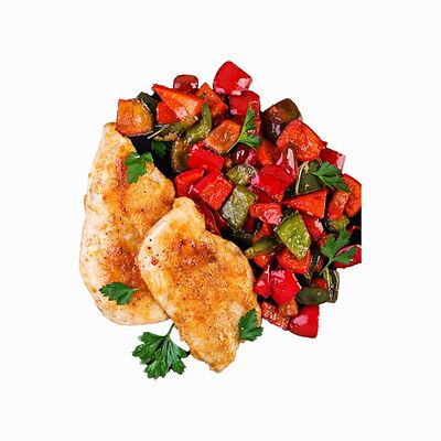 Стейк куриный с овощамив Fit cafe по цене 709 ₽