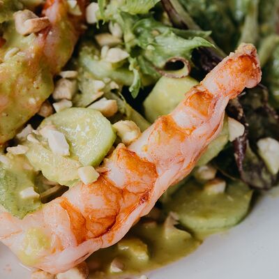 Салат с фенхелем, апельсинами и креветками в Padron по цене 1450 ₽