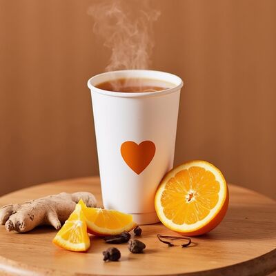 Чай имбирный с апельсином в ПоЛюбви по цене 140 ₽