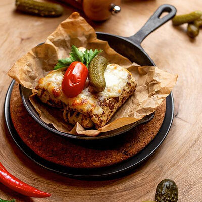 Блины с мясом и сулугуни в Хинкальная Чито Гврито по цене 530 ₽