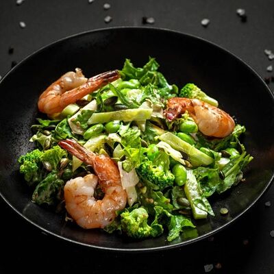 Салат зеленый с креветками в Mesto Sushi & Grill по цене 540