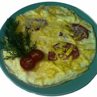 Омлет с помидорами, ветчиной и сыром в У Сватов по цене 250 ₽