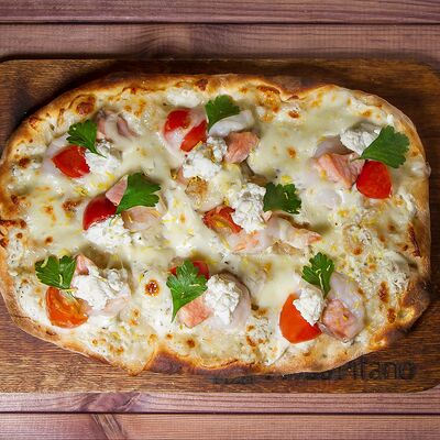 Пицца Сёмга с креветками в Pizza pitano по цене 1100 ₽