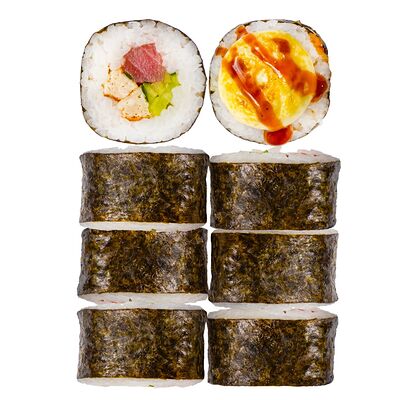 Запеченный ролл с тунцом в Мисо-Мисо по цене 435 ₽