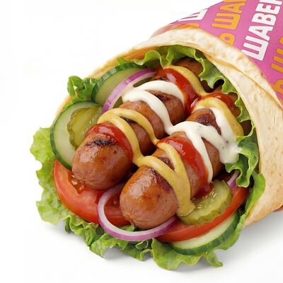 С колбасками стандартная шаверма в Шавермить по цене 419 ₽