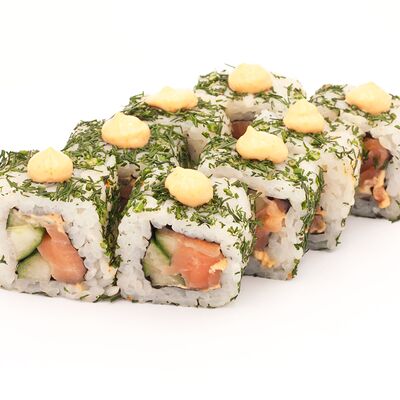 Ролл спайси с тигровыми креветками в Hot-Pizza по цене 380 ₽