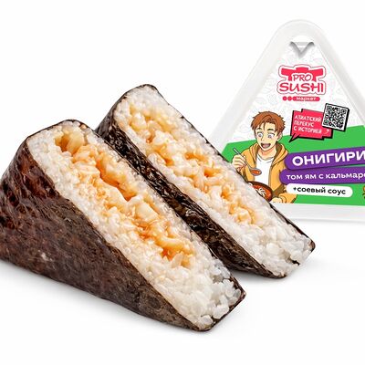 Онигири Том Ям с кальмаром в ProSushi по цене 225 ₽
