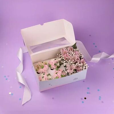 Капкейки Тюльпаны с альстромерией 4шт в Пышно Расцвели по цене 2400 ₽