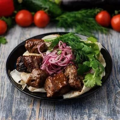 Шашлык из свиной шеи 300 гр в PANORAMA по цене 1050 ₽