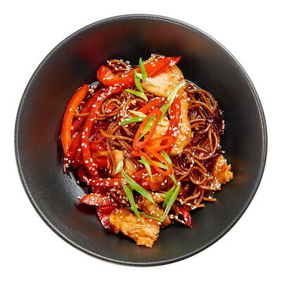 Соба с цыплёнком терияки в PokeWoke по цене 470 ₽