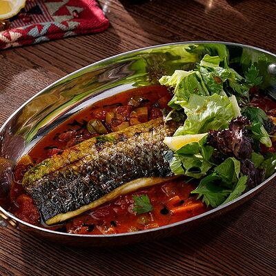 Кефаль с томатамив Серкан по цене 1190 ₽