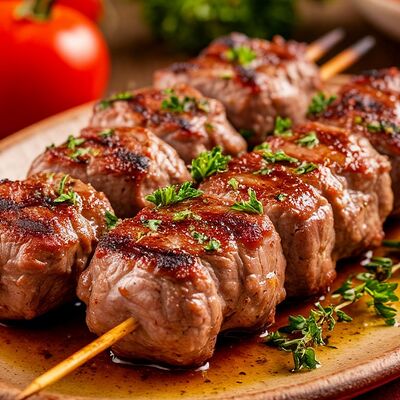 Шашлык из cвинoй вырезки в Gastrobar Лучшая еда с доставкой по городу по цене 760 ₽