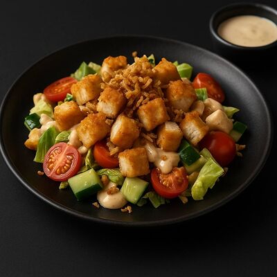 Салат с курицей (теплый) в Авто Япончик по цене 700 ₽