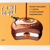 Veg Полезный Sweet бисквит с суфле и кокосовой карамелью Raw to go в Коф-фит-терий