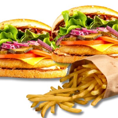 Комбо Чикен бургер в Dark Lava по цене 1050 ₽