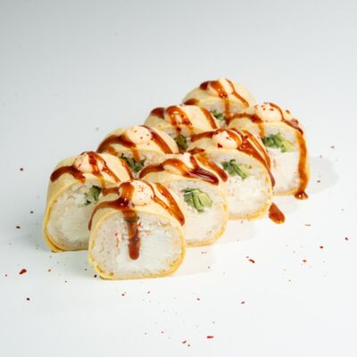 33 Большой тамаго с крабом, сыром и огурцом (8 шт.) в ЁБИСАН по цене 899 ₽