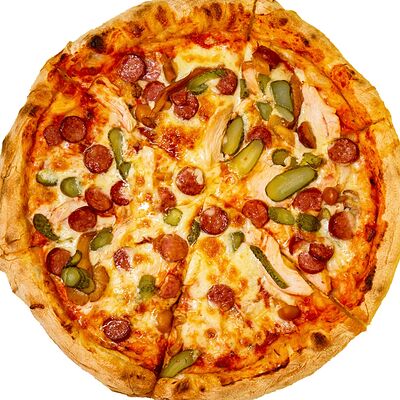 Пицца Мясная с опятами 30 см в Черный пистолет по цене 1289 ₽