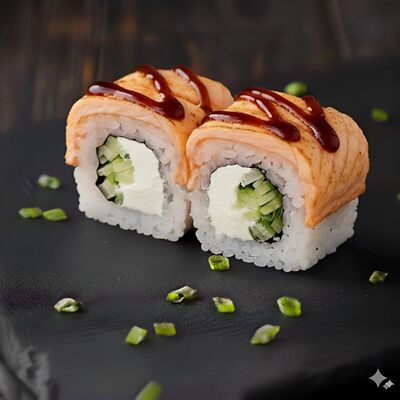 Филадельфия Хот в ОЛИО пицца и суши по цене 450 ₽