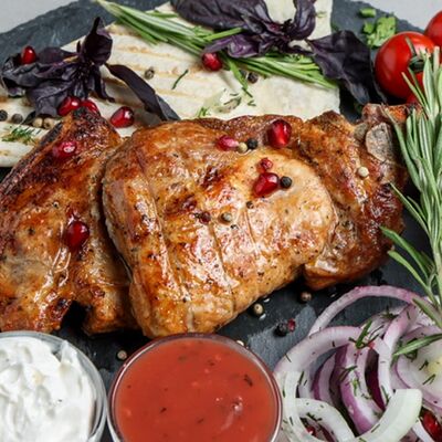 Шашлык из свиной корейкив Шашлычная ЛЕВ по цене 475 ₽