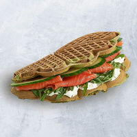 Легенда Норвегии на шпинатном в Vaffel Норвежские вафли, завтраки, кофе