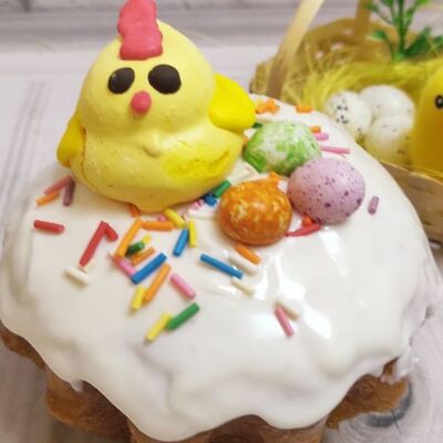 Кулич сдобный детский Цыпленок в Брусникино по цене 269 ₽